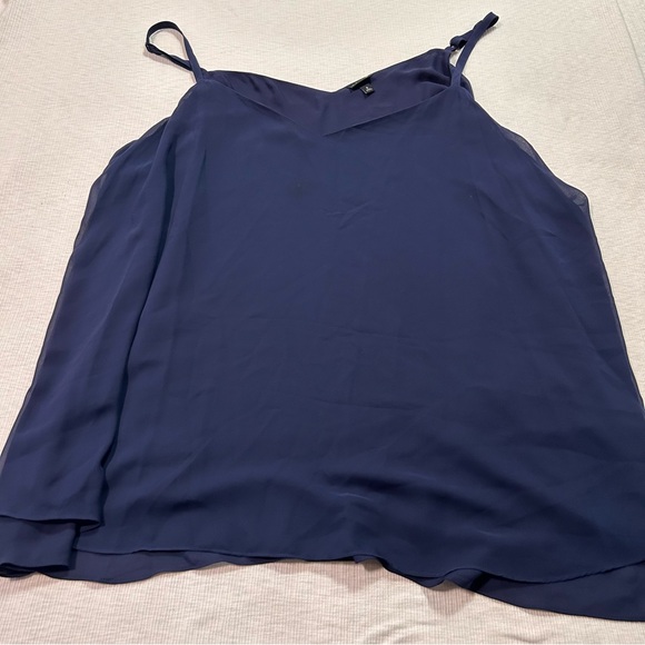 Torrid Womens Size 6 Navy Blue Sleeveless V Neck  Adjustable Straps Lined Tank - Picture 1 of 5